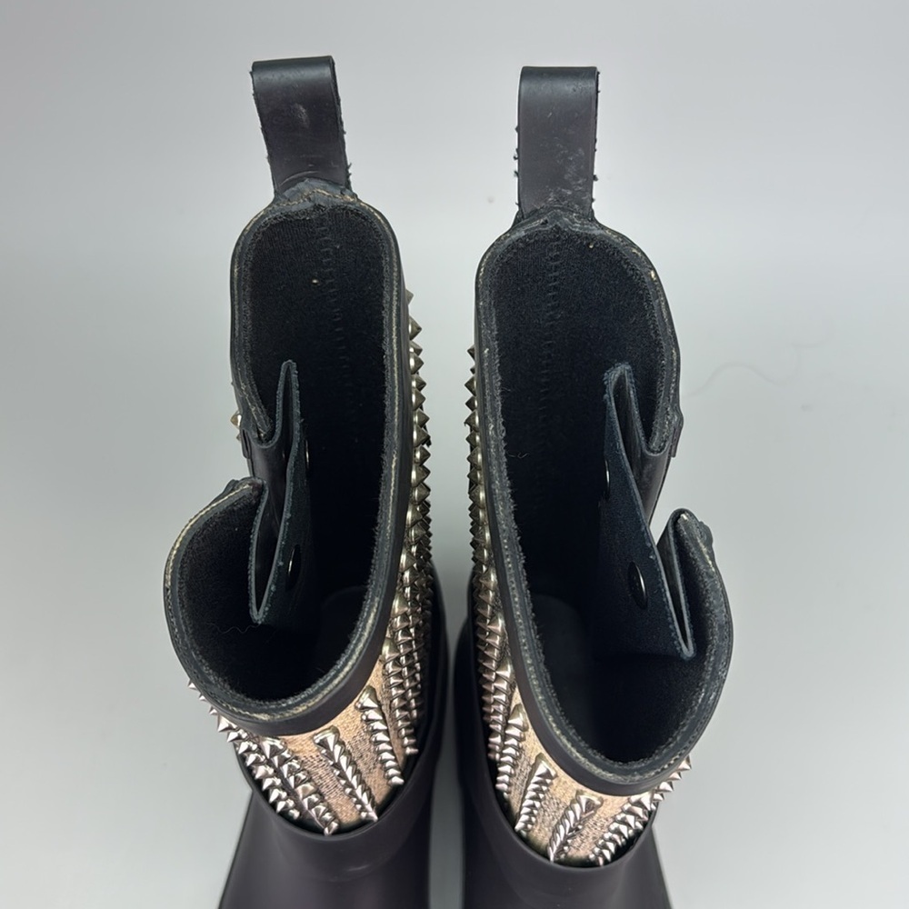 Burberry Studded Moto Holloway Rain Boots - Picture 9 of 13
